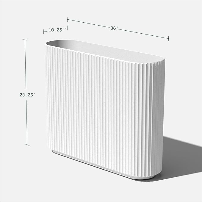 Veradek Demi Series Span Planter for Front Porch, Patio, Backyard | Durable Plastic-Stone Composite Material | Modern Décor for Shrubs, Flowers VeradekOutdoor
