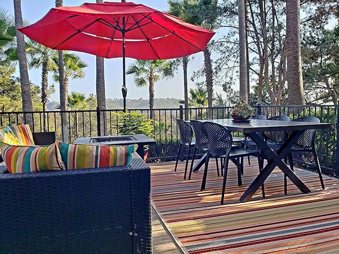 2xhome Set of 4 Patio Dining Chairs | Modern Stackable Outdoor Pool Side Chair | Weather Resistant Plastic for Yard, Porch, Balcony, Kitchen, Black 2xhome