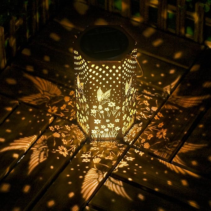 Mothers Day Gifts for Mom Grandma - Birthday Gifts for Women, Hummingbird Solar Lights Outdoor, Solar Lanterns Outdoor Waterproof Home Decor, Garden Decor for Outside Eandisom