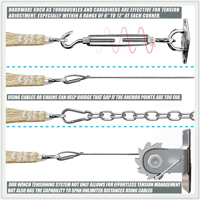 Amgo Custom Size 11' x 15' x 18.6' Turquoise Triangle Sun Shade Sail Order to Make Canopy Awning UPF50+ AGSLT, 95% UV Blockage, Water & Air Permeable, 200GSM Commercial Standard (We Customize) Amgo