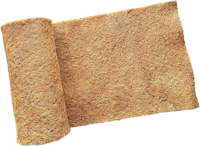 14x100 Inch Coconut Liner Roll for Planters Flower Basket Natural Coco Fiber Liners for Indoor & Outdoor Plants DIY Coir Fibre Mat Sheet for Animal Pet Pad Reptile Carpet Garden Decor KarlliuHOMEGARDEN
