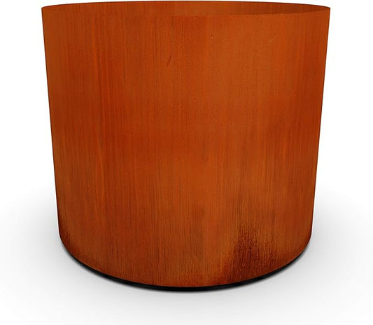 PLANTERCRAFT Corten Steel Metal Planter Box, Round Sizes, Modern Garden Steel planters for Commercial and Residential Outdoor Use. Plantercraft