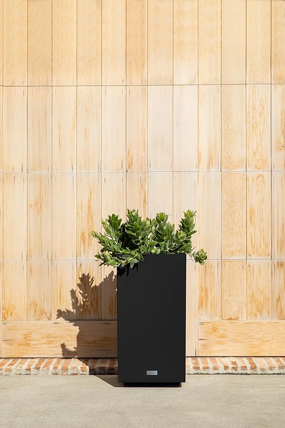Veradek Block Series Pedestal Planter - Tall Planter for Indoor or Outdoor Front Porch | All-Weather Use with Removable Insert Bucket | Modern Décor for Flowers, Tall Trees, Faux Plants VeradekOutdoor