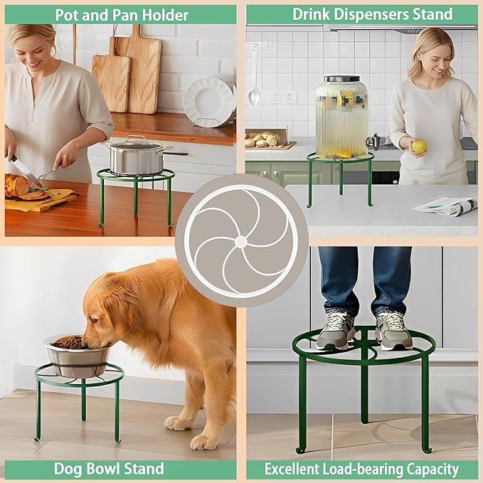 5 Pack Metal Plant Stand Indoor Outdoor Low Corner Plant Stand Heavy Duty Rustproof Iron Round Supports Rack for Planter Flower Pot Rack Display Shelf Rootora