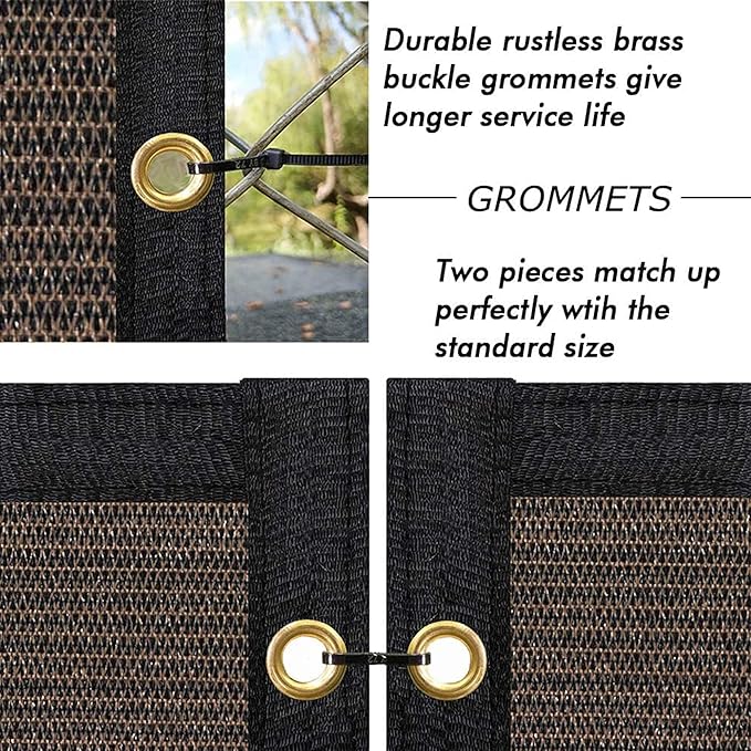 UPGRADE Privacy Fence Screen 3'x39' Brown Outdoor 90% Visibility Blockage 170 GSM Mesh Shade Cover Panels for Backyard,Balcony,Home Decoration with Zip Ties,Customized Avaliable UPGRADE