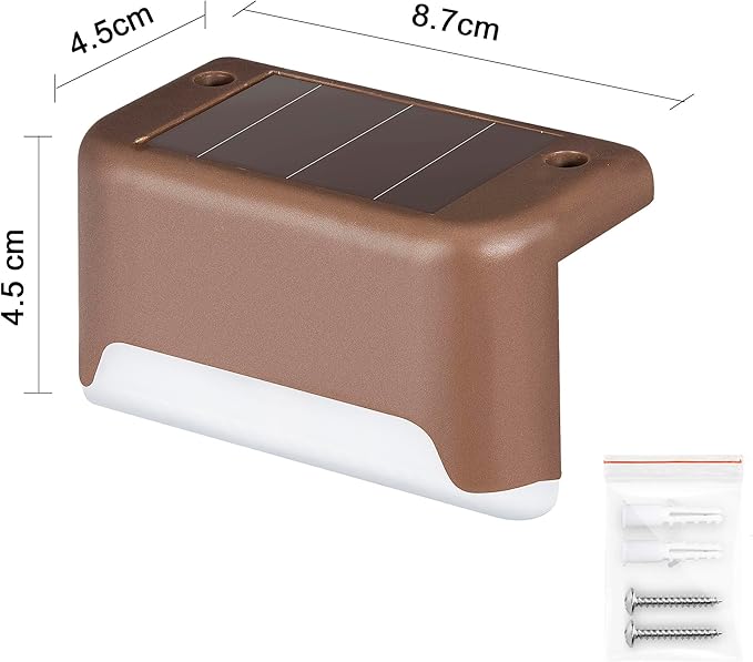SOLPEX Solar Deck Lights Outdoor 16 Pack, Solar Step Lights Waterproof Led Solar lights for Outdoor Stairs, Step , Fence, Yard, Patio, and Pathway(Warm White) Solpex
