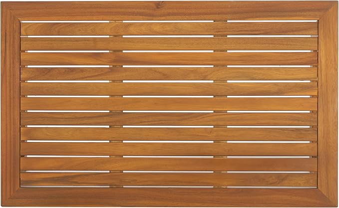 SAFAVIEH Outdoor Patio Furniture Collection Lynn Natural Brown Slatted Top Solid Wood Coffee Table (PAT7330A) SAFAVIEH
