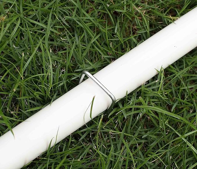 6 Inches Landscape Staples, Garden Stakes Securing Pegs for Securing Weed Fabric Landscape Fabric Netting Ground Sheets and Fleece, Heavy Duty Metal Tent Stakes, Halloween Decorations (20, Silver) Sweecomb