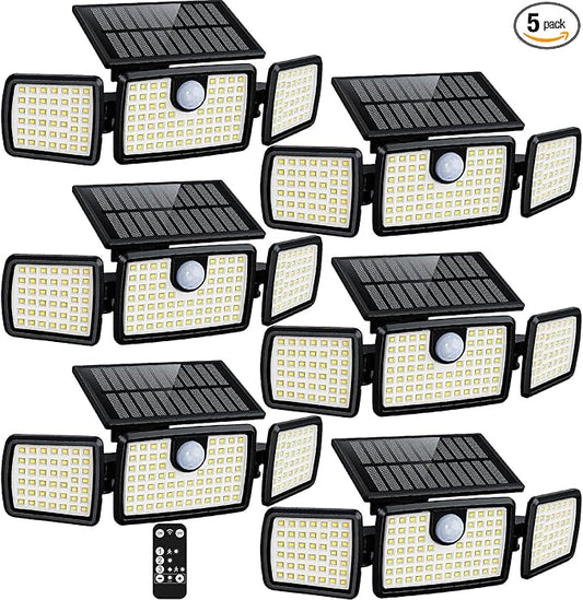 MIHANI Solar Lights Outdoor, Quick Charge Solar Motion Deck Lights Outdoor for Deck with High Brightness, Larger Built-in Tempered Glass Panel, Sensitive PIR Motion Inductor (Remote 6 Pack) MIHANI