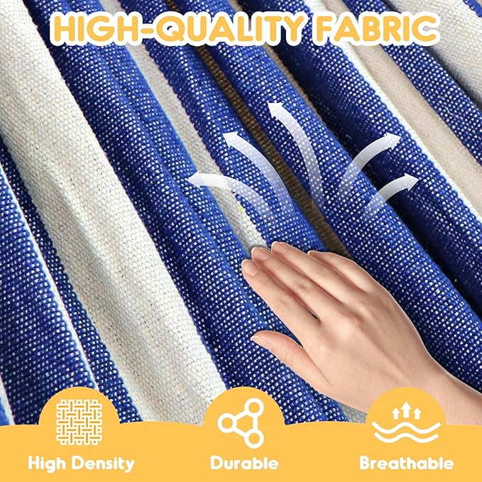 ANYOO Cotton Hammock Portable Camping Hammocks for Hanging Sturdy Garden Comfortable Fabric Hammock with Tree Straps Up to 660lbs with Travel Bag for Camping Outdoor/Indoor Patio Backyard Anyoo