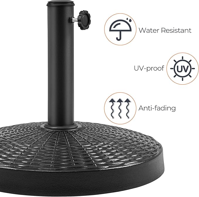 Yaheetech 31lbs Umbrella Base, Heavy Duty Patio Umbrella Base Stand, Round Resin Umbrella Base Stand, Outdoor Market Umbrella Base for Garden, Backyard, Beach Yaheetech