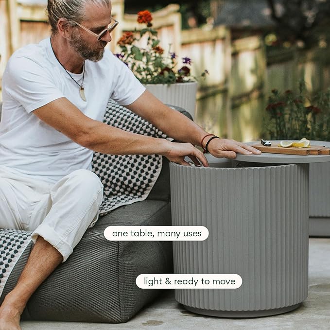 Veradek Outdoor Cooler Side Table - 2 in 1 - Designed for use as Outdoor Side Table, Patio Decor and Ice Chest VeradekOutdoor