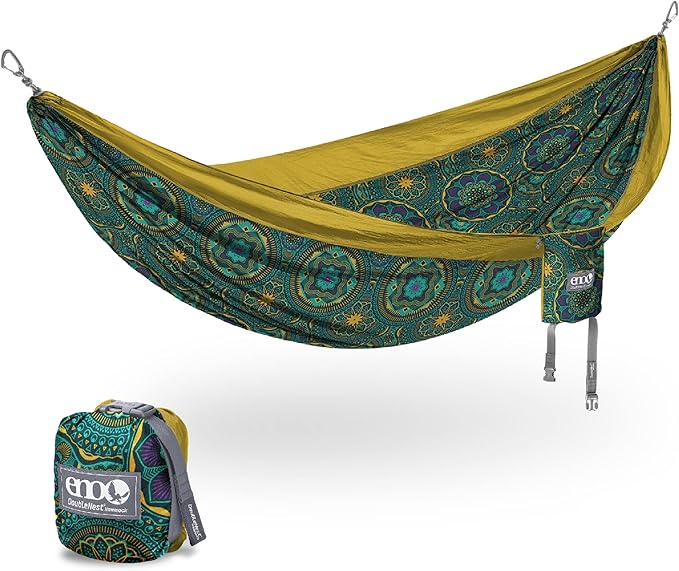 ENO, Eagles Nest Outfitters DoubleNest Lightweight Camping Hammock, 1 to 2 Person, Special Edition Colors, ATC EaglesNestOutfitters