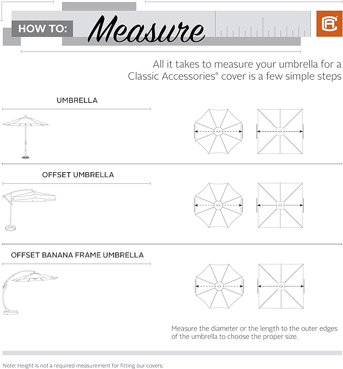 Classic Accessories Veranda Water-Resistant 13 Foot Offset Patio Umbrella & Frame Cover, Patio Furniture Covers ClassicAccessories