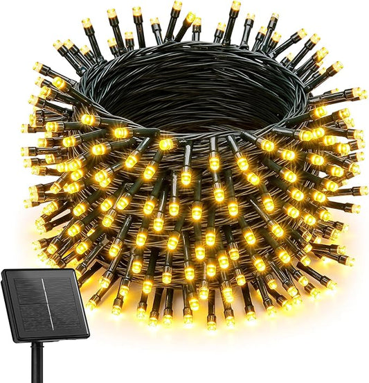 Brightown Solar String Light for Outside, 50Ft 120 LED Solar Lights Outdoor Waterproof, Solar String Lights Outdoor with 8 Modes, for Outside Garden Tree Party Decor(Warm White) Brightown