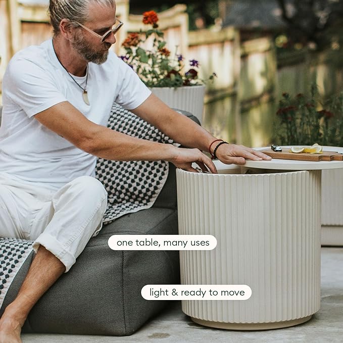 Veradek Outdoor Cooler Side Table - 2 in 1 - Designed for use as Outdoor Side Table, Patio Decor and Ice Chest VeradekOutdoor