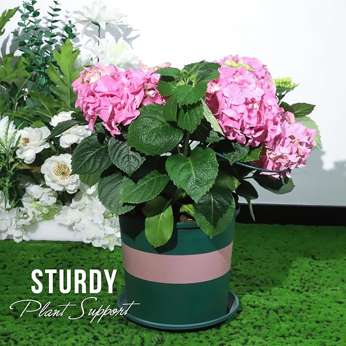 LEOBRO Plant Support, 8PCS Peony Cages and Supports, Plant Stakes for Indoor Plants, Outdoor Plants, Plant Holders, Tomato Monstera Hydrangea Support Cage, 10" W x 15.8" H LEOBRO