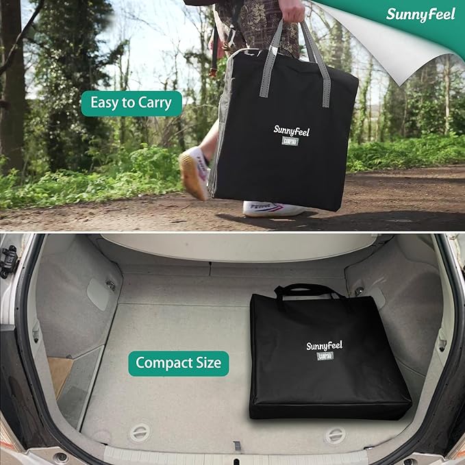 SUNNYFEEL Oversized Camping Directors Chair 500 LBS Heavy Duty, Portable Folding Chair with Side Table, Pocket for Beach, Fishing,Trip,Picnic,Lawn,Concert Outdoor Foldable Camp Chairs SunnyFeelCamping