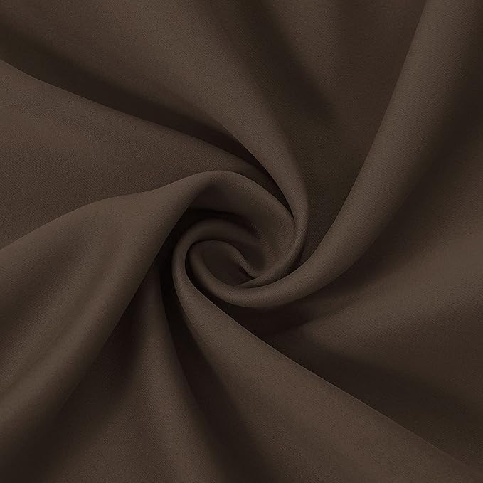 DIVA EN CAMINO DEC Outdoor Patio Curtain Waterproof Darkening Thermal Insulated Indoor Curtains for Bedroom, Porch, Living Room, Pergola, Cabana, W52 x L95, Chocolate Brown, Set of 2 Panels DivaenCamino