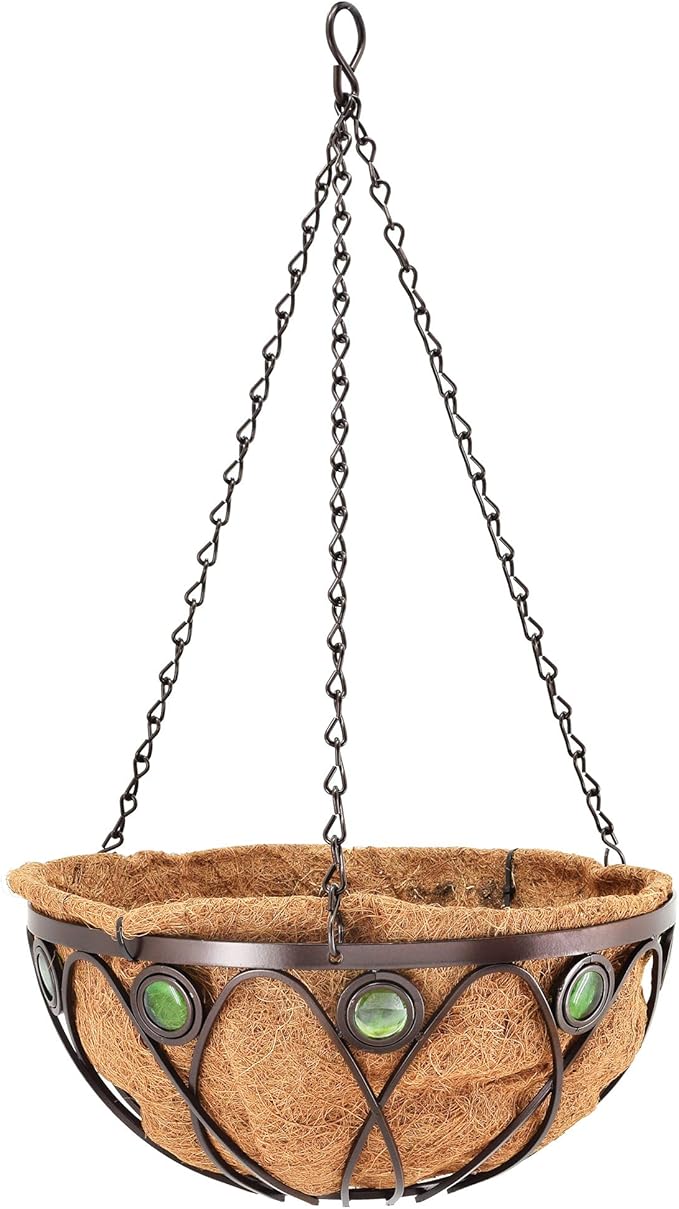 Arcadia CB02 Emerald Series Round Hanging Basket Planters, 16-Inch Rootora