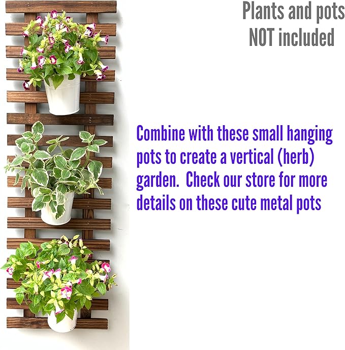 ShopLaLa Wall Planter - Wooden Hanging Planter for Indoor Plants, Plant Stand, Air Plant Succulent Holder, Vertical Garden. Large Wall Decor for Living Room, Room Decor for Teens, 90cm (35.4") ShopLaLa