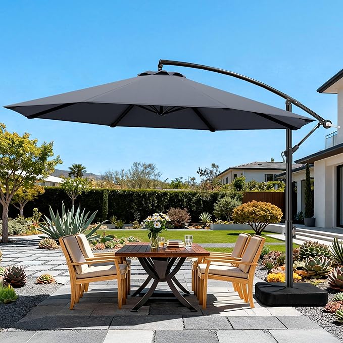 OLILAWN 10ft Patio Umbrella with Base OLILAWN