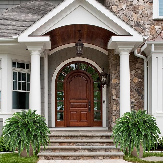 Single Silky Artificial Boston Fern Bush, 43Inch Large Artificial Ferns for Outdoors, Large Faux Ferns Artificial Plants,Suitable for Decorating Office, Living Room Faux Greenery,69Branches Rootora