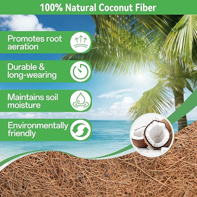 ZeeDix 30 Inch Trough Coconut Liners for Planters - 100% Natural Coconut Coir Fiber Planter Liners Replacement for Window Boxes, Wall Baskets, Deck Flower Boxes, Garden Railing Fence Troughs (2-Pack) ZeeDix