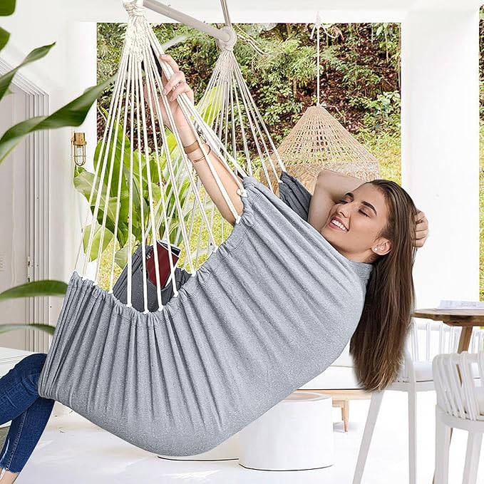 Chihee Hammock Swing Chair - Strong Metal, Collapsible, Portable, Max 500 lbs, Comfortable Seat for Patio & Lawn, Indoor/Outdoor Chihee