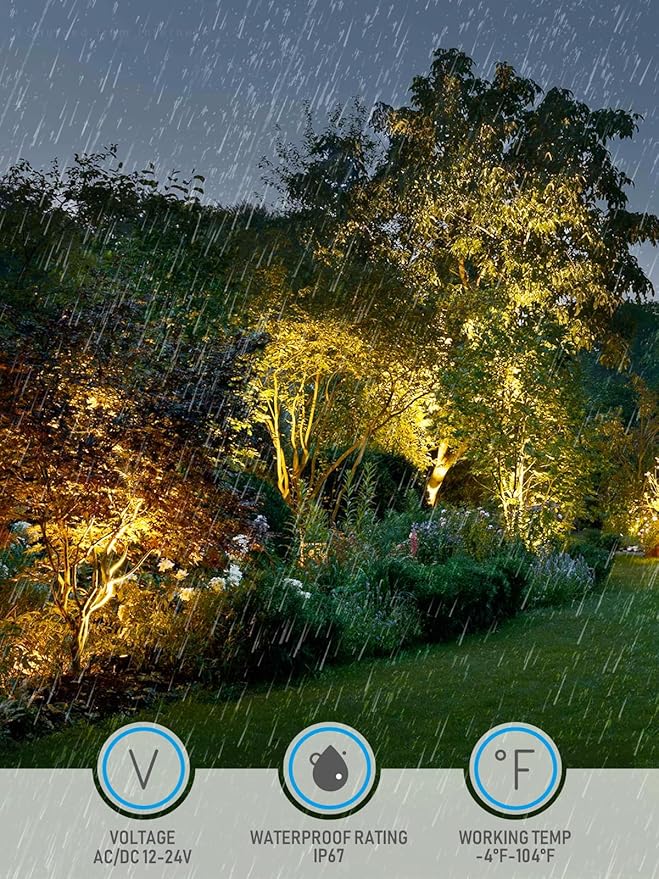 LEONLITE Dia. 4 Inch Well Lights Landscape LED In Ground, Shielded Top, 3000K Warm White, 12-24V AC/DC CRI90 Low Voltage Garden Landscaping, Oil Rubbed Bronze Aluminum Housing, Pack of 6 LEONLITE