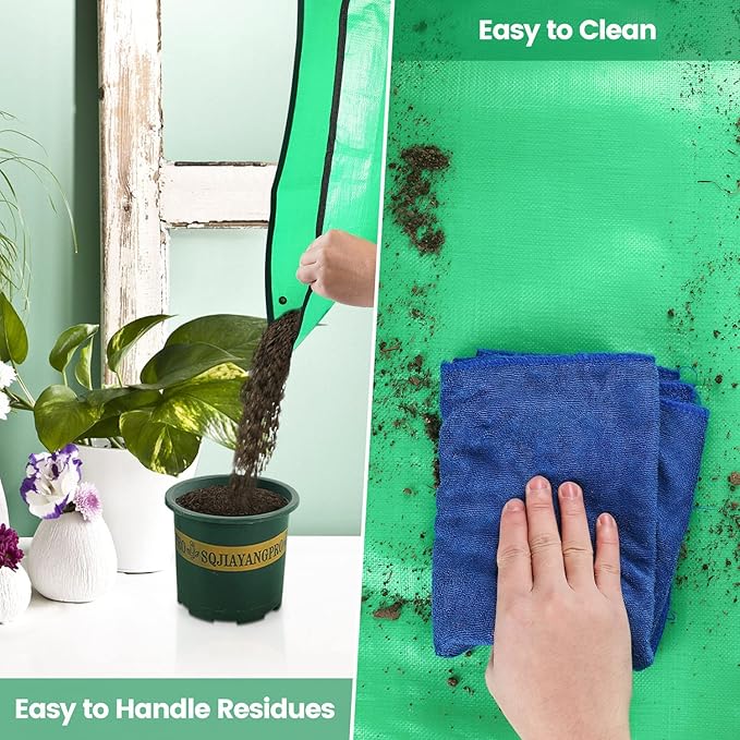 Repotting Mat for Indoor Plant Transplanting Control Mess, 26.8"X26.8" Waterproof Succulent Potting Mat Square Planting Tray Soil Change Mat Gardening Gifts for Plant Lovers FocusonGardeningProjects