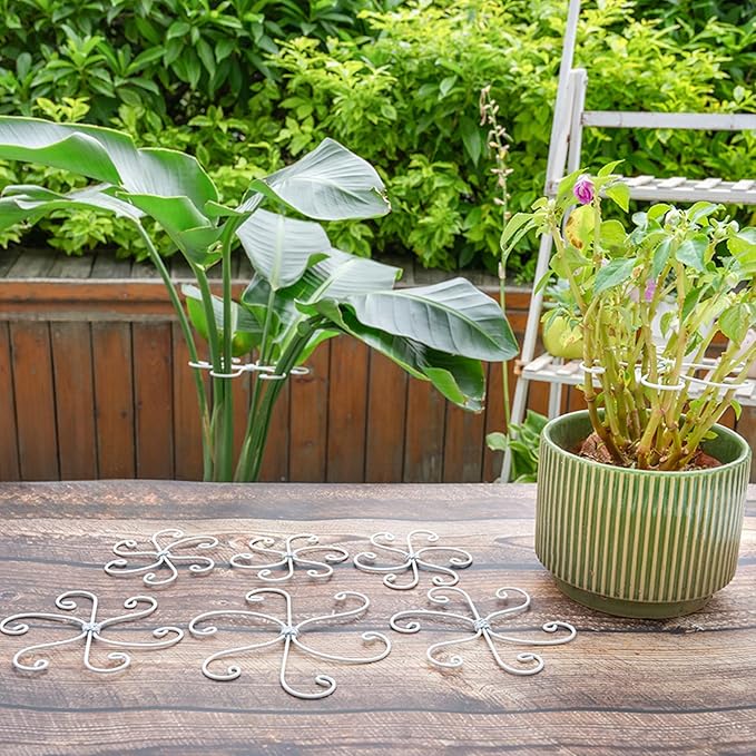 6.5 * 6.5in Monstera Plant Support Hook 5PCS - Durable Stabilizer & Leaf Holder for Indoor Plants, Flexible Installation & Soft Grip Design - Perfect for Fishbone Cactus and Other Houseplants Yohsnor
