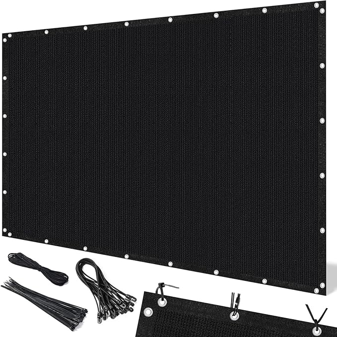 Artpuch 90% Sun Shade Cloth, 3 x 12 FT Pergola Shade Cover Canopy with Grommets, Sun Screen Fabric Tarp for Patio, Outdoor, Garden, Backyard, Black Artpuch