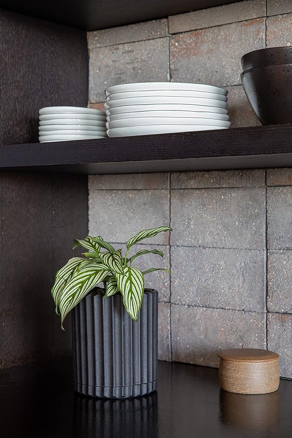 Veradek Demi Series Demi 6" Planter w/Tray - Black, 2 Pack VeradekOutdoor