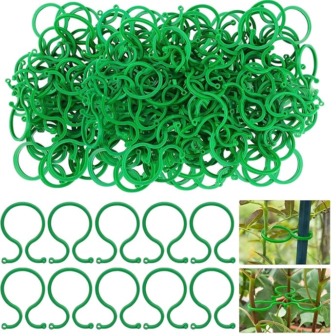 Hysagtek 200 Pcs Plant Clips for Climbing Plants Garden Clips Plant Support Clip for Tomato Gardening Clip for Support & Securing Plants Hysagtek
