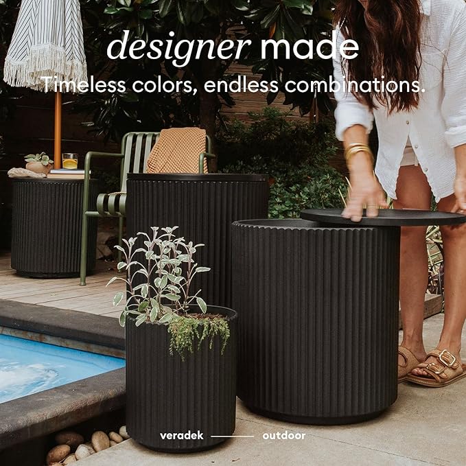 Veradek Outdoor Cooler Side Table - 2 in 1 - Designed for use as Outdoor Side Table, Patio Decor and Ice Chest VeradekOutdoor