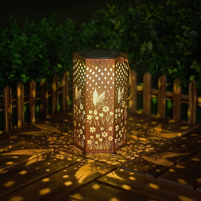 Mothers Day Gifts for Mom Grandma - Birthday Gifts for Women, Hummingbird Solar Lights Outdoor, Solar Lanterns Outdoor Waterproof Home Decor, Garden Decor for Outside Eandisom