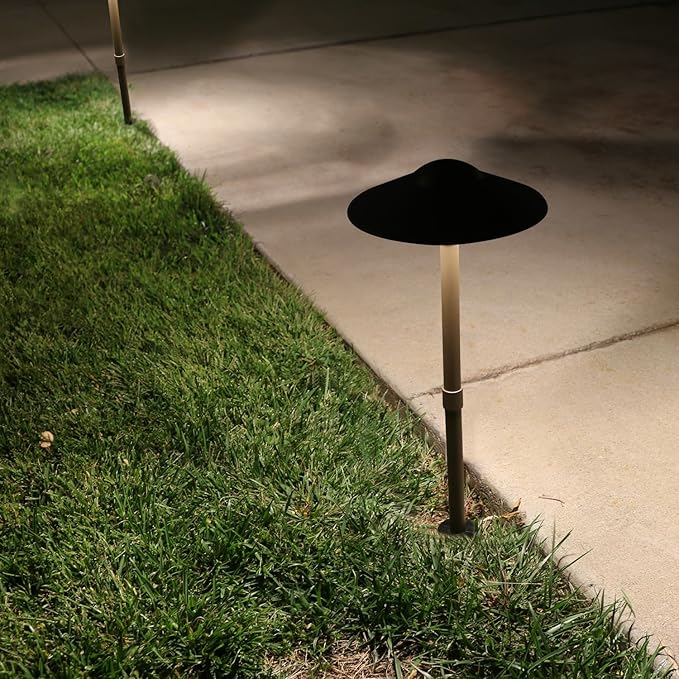 Lumina Lighting® 3W Landscape Lighting 12V Landscape Lights Low Voltage Landscape Path Lights Warm White Waterproof Outdoor Replaceable G4 LED Bulb for Garden Pathway Lawn Yard (Bronze, 8-Pack) LuminaLighting%C2%AE