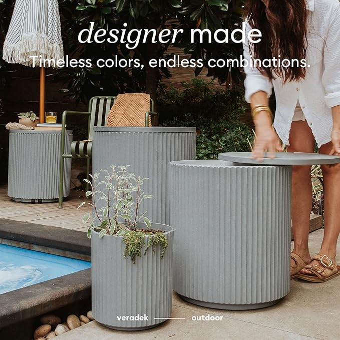 Veradek Outdoor Cooler Side Table - 2 in 1 - Designed for use as Outdoor Side Table, Patio Decor and Ice Chest VeradekOutdoor