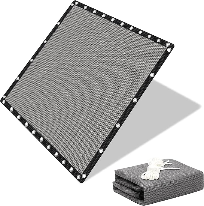 EMERIT 90% Shade Cloth Sun Shade Fabric Privacy Screen Shade Cover for Patio Garden Pergola Shade Cover Canopy with Gromments eMERIT