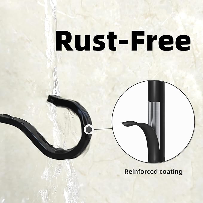 6 Inch 2 Pack Heavy Duty Outdoor Plant Hangers for Hanging Baskets, Iron Plant Brackets for Hanging Plants Outside, Metal Plant Hooks Plant Wall Hooks for Hanging Lantern, Bird Feeder saffruff