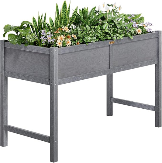 TT Nature HDPE Raised Garden Bed with Legs, Outdoor Elevated Planter Box for Vegetables, Herbs & Flowers, Weather-Resistant Raised Garden Beds for Patio, Balcony & Backyard Gardening TTNature