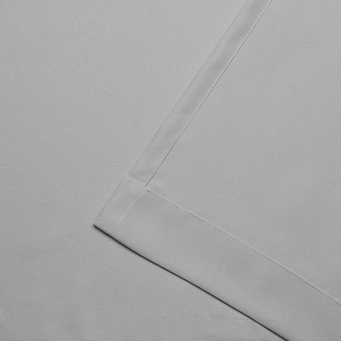 Exclusive Home Cabana Solid Indoor/Outdoor Light Filtering Hook-and-Loop Tab Top Curtain Panel Pair, 54"x63", Cloud Grey TownCountryLiving