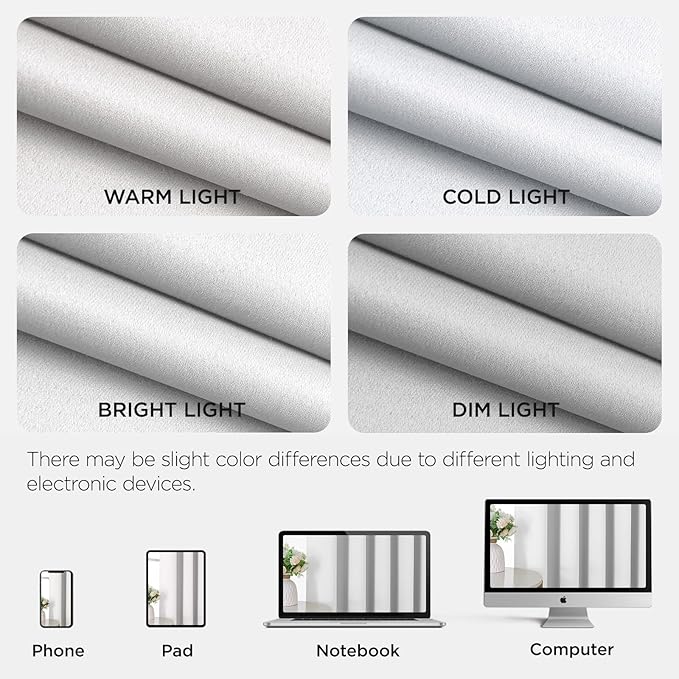 Joydeco Blackout Door Curtain for Doorway Privacy 90 Inches Long, Grommet Closet Curtain for Open Closet, Room Divider for Bedroom Living Room (Pure White 52Wx90L, 1 Panel) JOYDECO