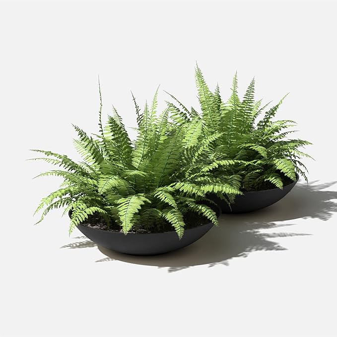 Veradek Mason Series Lane Bowl Planter| for Indoor or Outdoor Tabletops/Gardens |Made from Plastic-Stone Composite with Drainage Holes|Modern Décor for Flowers, Succulents, Small Plants VeradekOutdoor
