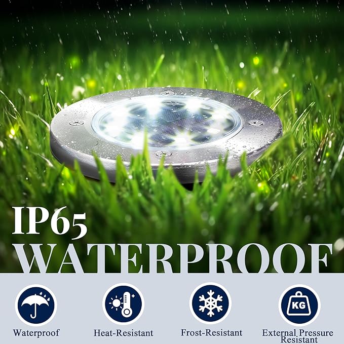 SOLPEX Solar Lights Outdoor Waterproof, 20 Pack Solar Ground Lights, Solar Garden Lights Landscape Lighting for Pathway Driveway Patio Backyard Walkway (Cool White) Solpex