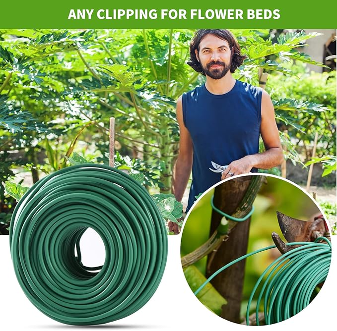 YDSL 88 feet Garden Flexible Wire, Soft Twist Plant Ties for Plant Vines and Office Organization (Diameter - 3MM) YDSL