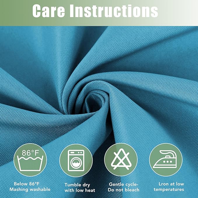 HolidayIdeas Outdoor Curtains for Patio Waterproof, 6 Panels - 54x84 Inches - Weatherproof Privacy Outsides Curtains for Cabana Porch Pergola, Sunlight & UV Blocking (Teal, Grommet Top) HolidayIdeas