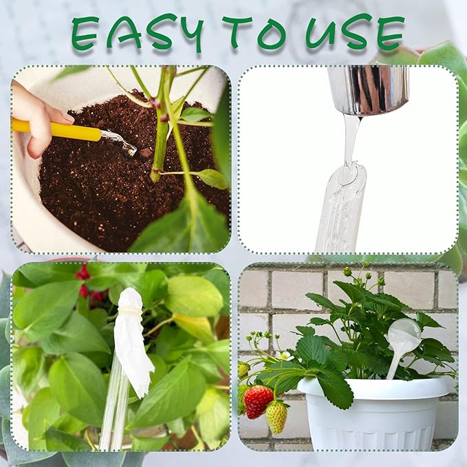 14 PCS Plant Watering Globes,Clear Self-Watering Bulbs,Plastic Automatic Watering Globes for Plant Indoor Outdoor,Garden Water Device -PlantWateringGlobes-