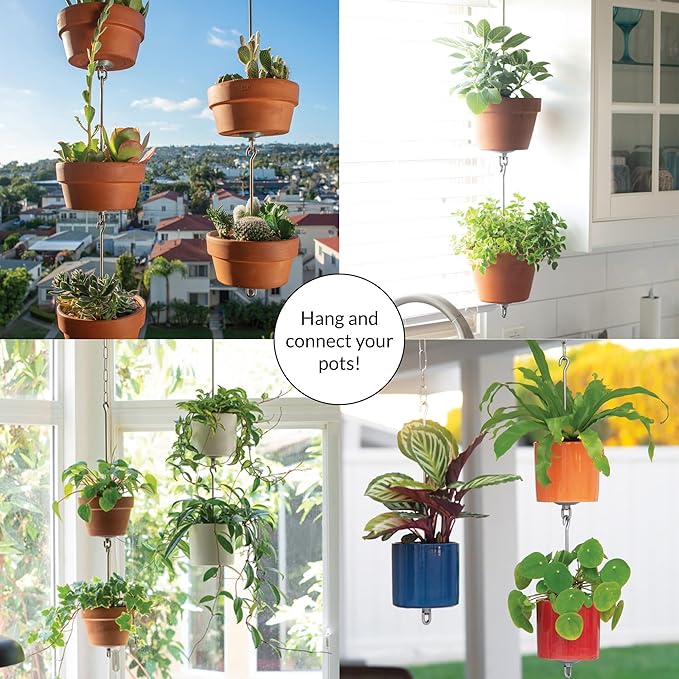 Two Pack, All-New Pot Hanging Kits + Accessories, Indoor/Outdoor, Build Vertical Gardens, Hang Individual Planters SkyPots